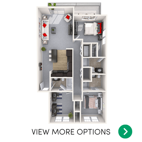 2 bedroom apartment floor plans in East Lansing, MI near Michigan State University | Waterbury Place